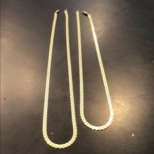 Set of Two Gold Chain Necklaces